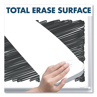 3M Porcelain Dry Erase Boards, Widescreen, 72 x 48, White Surface, Aluminum Frame (MMMDEP7248A)