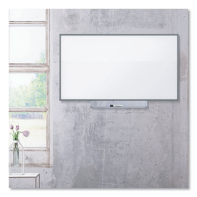 3M Porcelain Dry Erase Boards, Widescreen, 72 x 48, White Surface, Aluminum Frame (MMMDEP7248A)