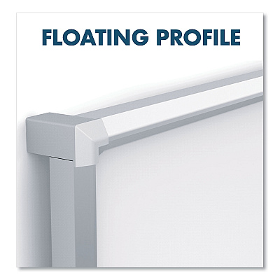 3M Porcelain Dry Erase Boards, Widescreen, 72 x 48, White Surface, Aluminum Frame (MMMDEP7248A)