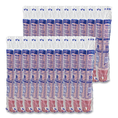 Solo Paper Hot Drink Cups in Bistro Design, 10 oz, Maroon, 1,000/Carton (SCC370SI)