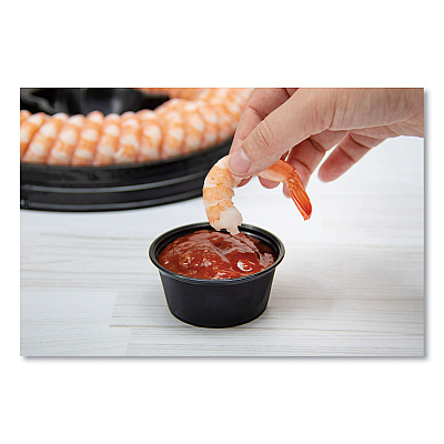 Dart Conex Complements Portion/Medicine Cups, 3.25 oz, Black, 125/Bag, 20 Bags/Carton (DCC325PCBLK)
