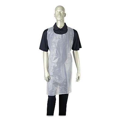 AmerCareRoyal Poly Apron, 28 x 46,  One Size Fits All, White, 100/Pack, 10 Packs/Carton (RPPDA2846)