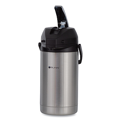 BUNN 3 Liter Lever Action Airpot, Stainless Steel/Black (BUNAIRPOT30)