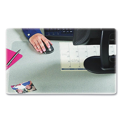 Artistic KrystalView Desk Pad with Antimicrobial Protection, 17 x 12, Frosted Finish, Clear (AOP60740M)