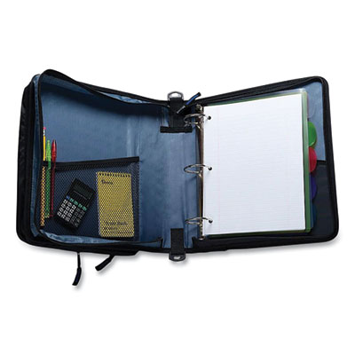 Case it Universal Zipper Binder, 3 Rings, 2" Capacity, 11 X 8.5, Black (CAELT007BLACK)