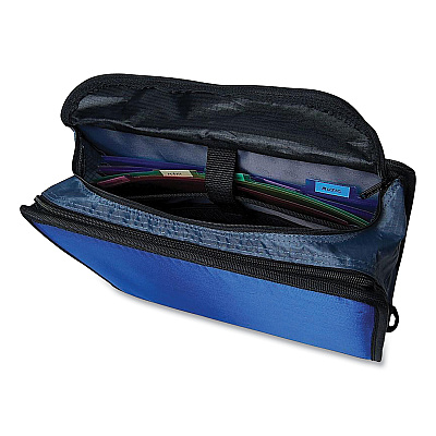 Case it King Size Mighty Zip Tab Binder, 3 Rings, 4" Capacity, 11 x 8.5, Blue (CAED186BLU)