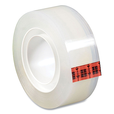 Scotch Transparent Tape, 1" Core, 0.5" x 36 yds, Crystal Clear, 2/Pack (MMM600H2)