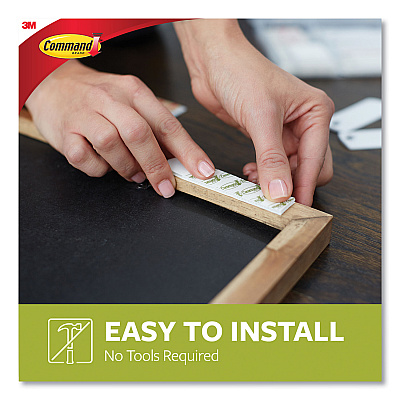 Command Picture Hanging Strips, Large, Removable, Holds Up to 4 lbs per Pair, 0.75 x 3.65, White, 12 Pairs/Pack (MMM1720612ES)
