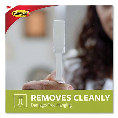 Command Picture Hanging Strips, Large, Removable, Holds Up to 4 lbs per Pair, 0.75 x 3.65, White, 12 Pairs/Pack (MMM1720612ES)