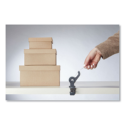 Scotch Clip and Twist Desktop Tape Dispenser, with Tape Roll, 1" Core, Plastic, Gray (MMMC19CLIP)