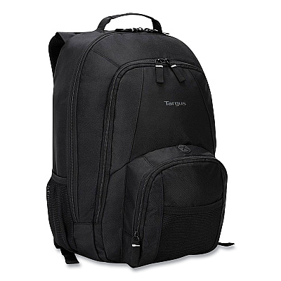 Targus Groove Laptop Backpack, Fits Devices Up to 15.4", Nylon/PVC, 15 x 7 x 18, Black (TRGCVR600)