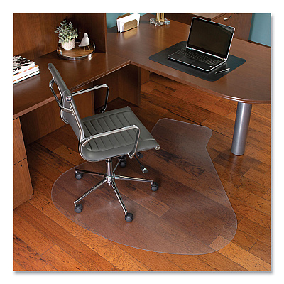 ES Robbins Everlife Workstation Chair Mat For Hard Floors, With Lip, 66 X 60, Clear (ESR132775)