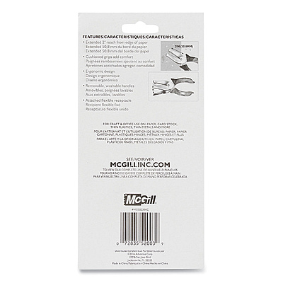 McGill 15-Sheet Medium-Duty One-Hole Punch, Diamond Shape, Chrome (AVTMCG52300C)