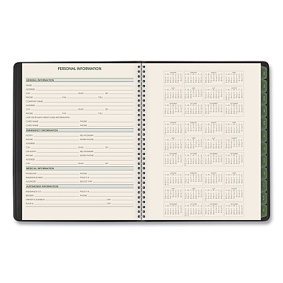 AT-A-GLANCE Recycled Weekly Vertical-Column Format Appointment Book, 8.75 x 7, Black Cover, 12-Month (Jan to Dec): 2026 (70951G05)