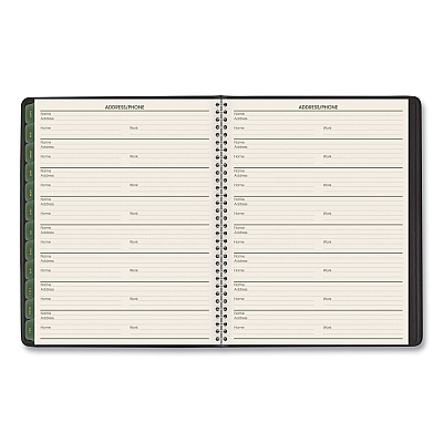 AT-A-GLANCE Recycled Weekly Vertical-Column Format Appointment Book, 8.75 x 7, Black Cover, 12-Month (Jan to Dec): 2026 (70951G05)