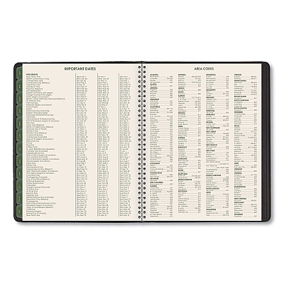 AT-A-GLANCE Recycled Weekly Vertical-Column Format Appointment Book, 8.75 x 7, Black Cover, 12-Month (Jan to Dec): 2026 (70951G05)