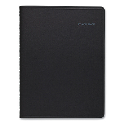 AT-A-GLANCE QuickNotes Weekly/Monthly Planner, 10 x 8, Black Cover, 12-Month (July to June): 2025 to 2026 (761105)