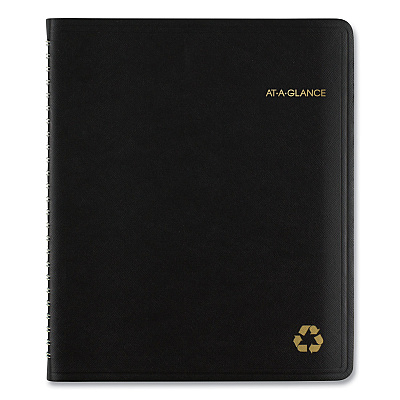 AT-A-GLANCE Recycled Weekly Vertical-Column Format Appointment Book, 8.75 x 7, Black Cover, 12-Month (Jan to Dec): 2026 (70951G05)