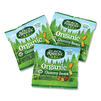 Black Forest Organic Gummy Bears, 0.8 oz Pouch, 65 Pouches/Carton (GRR22000556)