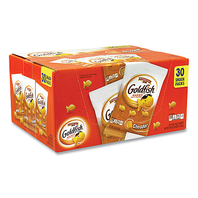 Pepperidge Farm Goldfish Crackers, Cheddar, 1.5 oz Bag, 30 Bags/Box (GRR22000493)