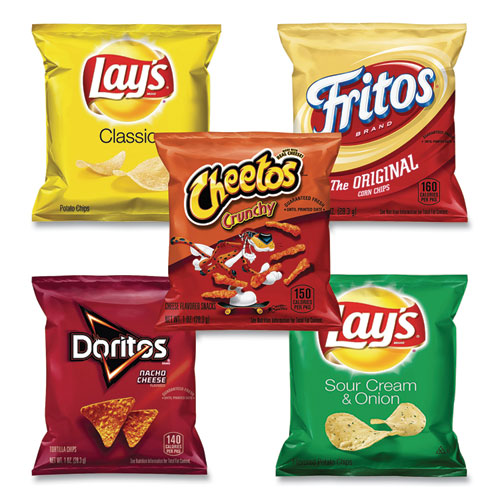 Frito-Lay Potato Chips Bags Variety Pack, Assorted Flavors, 1 oz Bag, 50 Bags/Carton, Ships in 1-3 Business Days (22000403)