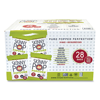 SkinnyPop Popcorn Popcorn, Original, 0.65 oz Bag, 24/Carton (GRR22000408)