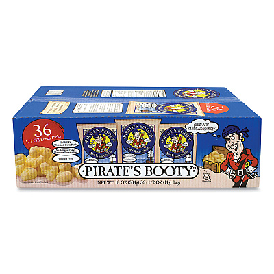 Pirate's Booty Puffs, Aged White Cheddar, 0.5 oz Bag, 36/Box (GRR22000092)