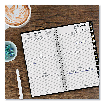 AT-A-GLANCE Compact Weekly Appointment Book, 6.25 x 3.25, Black Cover, 12-Month (Jan to Dec): 2026 (7000805)