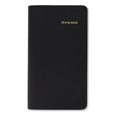 AT-A-GLANCE Compact Weekly Appointment Book, 6.25 x 3.25, Black Cover, 12-Month (Jan to Dec): 2026 (7000805)