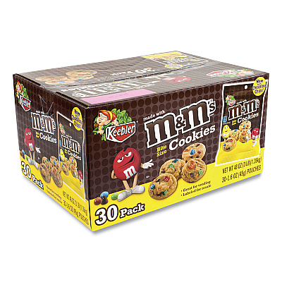 Keebler Mini Cookie Snack Packs, Chocolate Chip/MandMs, 1.6 oz Pouch, 30 Pouches/Carton (GRR20900466)