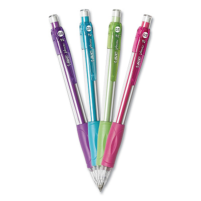 BIC Velocity Original Mechanical Pencil, 0.9 mm, HB (#2), Black Lead, Assorted Barrel Colors, 5/Pack (BIC41021)
