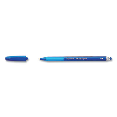 Paper Mate InkJoy 100 Ballpoint Pen/Stylus, Stick, Medium 1 mm, Blue Ink, Blue Barrel, 12/Pack (PAP1924320DZ)