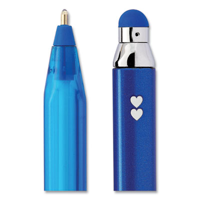 Paper Mate InkJoy 100 Ballpoint Pen/Stylus, Stick, Medium 1 mm, Blue Ink, Blue Barrel, 12/Pack (PAP1924320DZ)