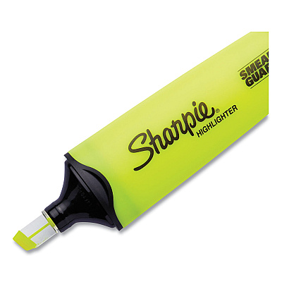 Sharpie Clearview Tank-Style Highlighter, Yellow Ink, Chisel Tip, Yellow/Black/Clear Barrel, 3/Pack (SAN1904613)