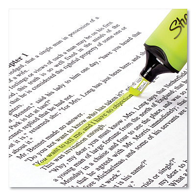 Sharpie Clearview Tank-Style Highlighter, Yellow Ink, Chisel Tip, Yellow/Black/Clear Barrel, 3/Pack (SAN1904613)