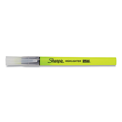Sharpie Clearview Pen-Style Highlighter, Fluorescent Yellow Ink, Chisel Tip, Yellow/Black/Clear Barrel, 3/Pack (SAN1950745)