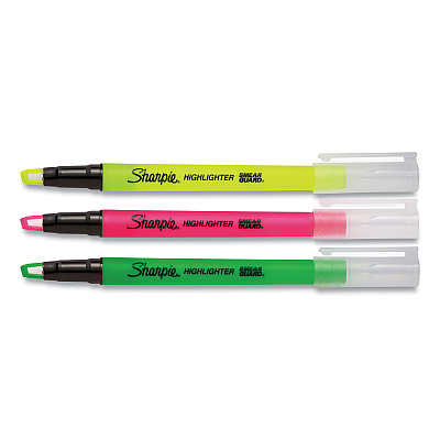 Sharpie Clearview Pen-Style Highlighter, Assorted Ink Colors, Chisel Tip, Assorted Barrel Colors, 3/Pack (SAN1950748)