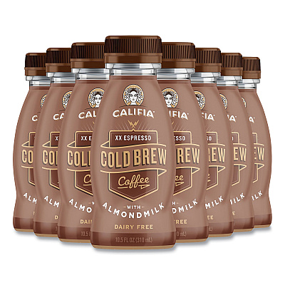 CALIFIA FARMS Cold Brew Coffee with Almond Milk, 10.5 oz Bottle, XX Expresso, 8/Pack (GRR90200447)