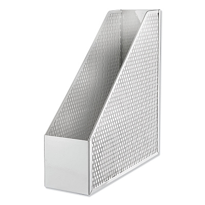 Artistic Urban Collection Punched Metal Magazine File, 3.5 x 10 x 11.5, White (AOPART20004WH)