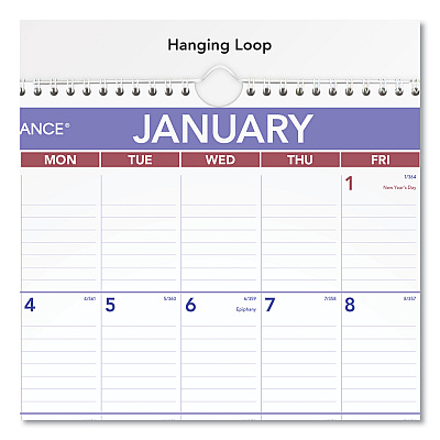 AT-A-GLANCE Erasable Wall Calendar, 12 x 17, White Sheets, 12-Month (Jan to Dec): 2026 (PMLM0228)