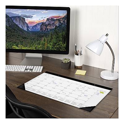 AT-A-GLANCE Contemporary Monthly Desk Pad, 18 x 11, White Sheets, Black Binding/Corners,12-Month (Jan to Dec): 2026 (SK14X00)