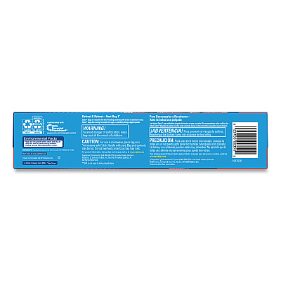 Ziploc Double Zipper Storage Bags, Triple System Seal, Gallon, 9.6" x 12.1", Clear, 22 Bags/Box, 12 Boxes/Carton (383231)