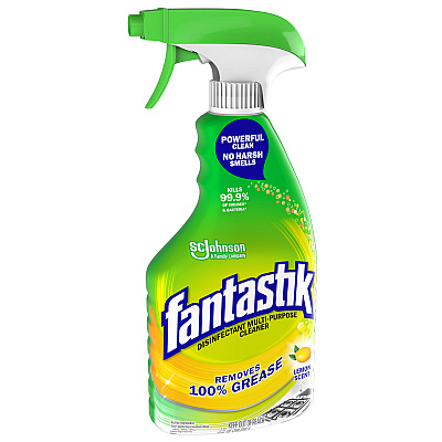 Fantastik Disinfectant Multi-Purpose Cleaner Lemon Scent, 32 oz Spray Bottle (SJN366094EA)