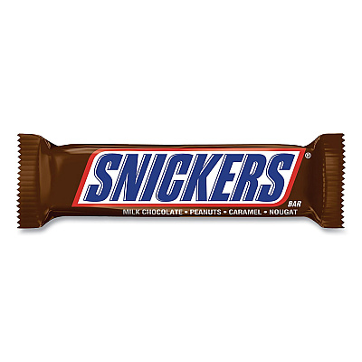 Snickers Original Candy Bar, Full Size, 1.86 oz Bar, 48 Bars/Box (GRR20901318)