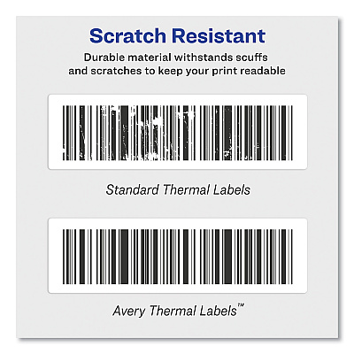 Avery Thermal Printer Labels, Thermal Printers, 1.13 x 3.5, Clear, 120/Roll, 1 Roll/Pack (AVE04151)