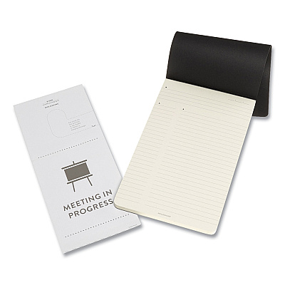 Moleskine PRO Pad, Meeting-Minutes/Notes Format, Black Cover, 96 Ivory 5 x 8.25 Sheets (HBG620916)