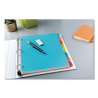 Avery Big Tab Write and Erase Durable Plastic Dividers, 8-Tab, 11 x 8.5, Assorted, 1 Set (AVE16130)