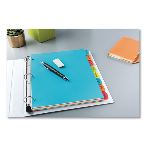 Avery Big Tab Write and Erase Durable Plastic Dividers, 8-Tab, 11 x 8.5, Assorted, 1 Set (16130)