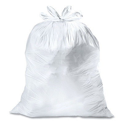 Glad Tall Kitchen Quick-Tie Bags, Tie-Flap, 13 gal, 23.75" x 28", White, 200/Box (CLO15931)