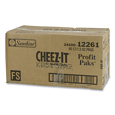 Cheez-It Baked Snack Crackers, 1.5 oz Bag, 60/Carton (KEBSUB12261)